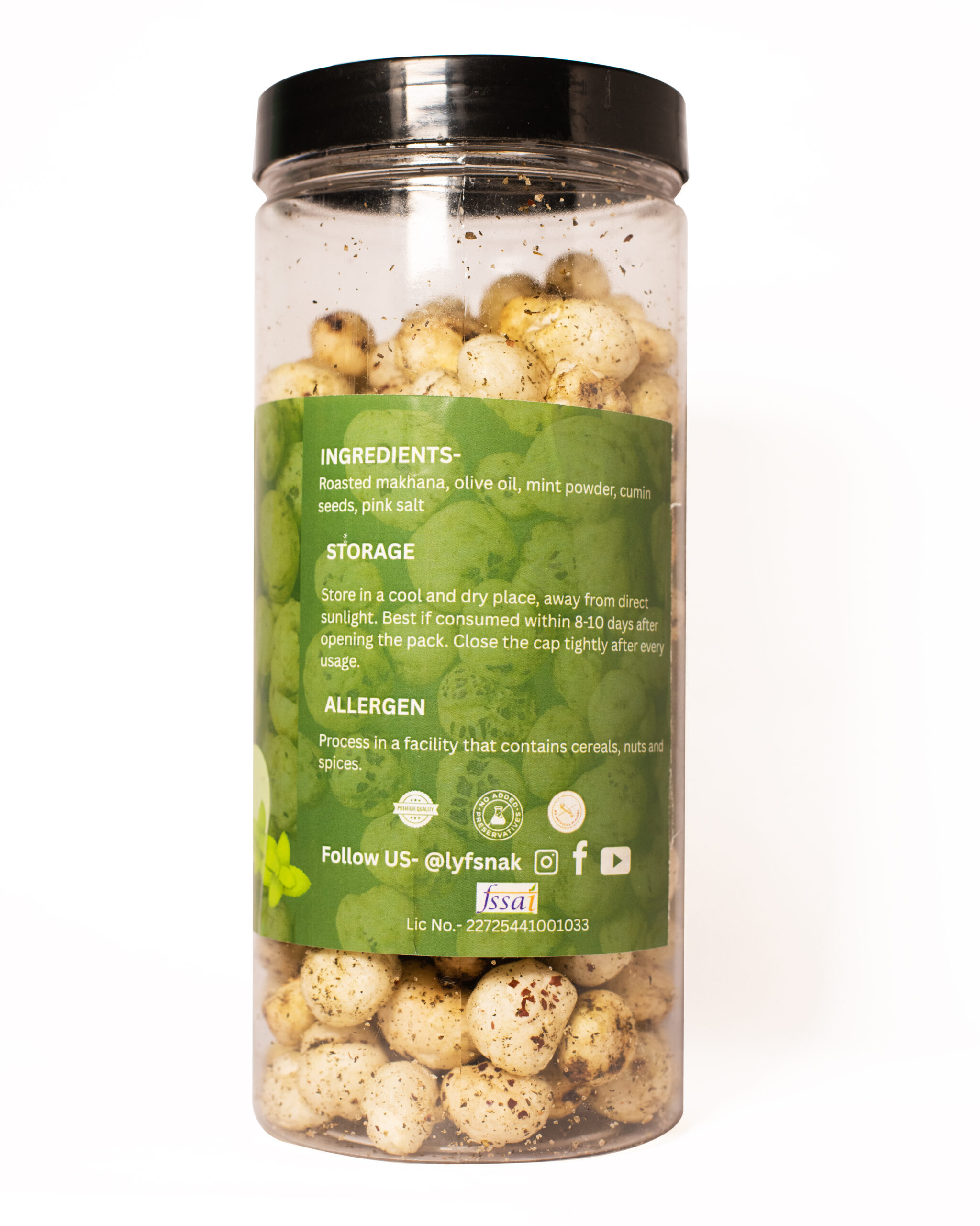 Roasted & Flavoured Makhana- Pudina Makhana - Image 3